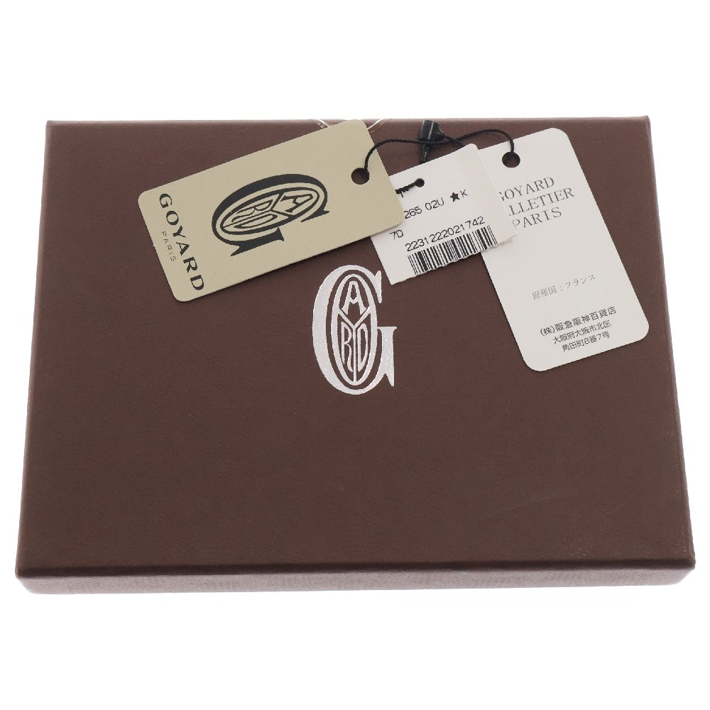 GOYARD(ゴヤール) サンフロランタン ヘリンボーン レザー コンパクトウォレット 二つ折り財布 カードケース ブラック