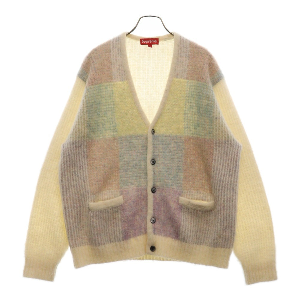 SUPREME(シュプリーム) 22SS Brushed Grid Cardigan ブラッシュド モヘア カーディガン マルチカラー