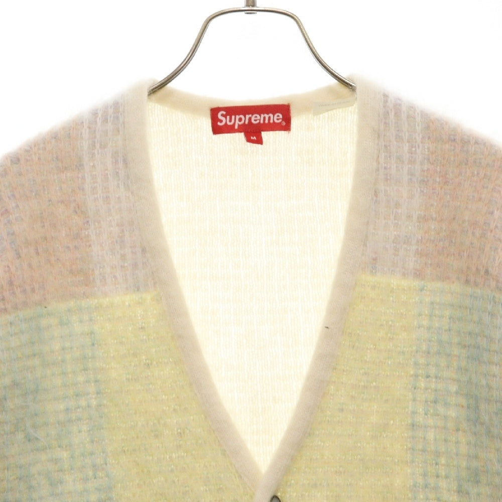 SUPREME(シュプリーム) 22SS Brushed Grid Cardigan ブラッシュド モヘア カーディガン マルチカラー