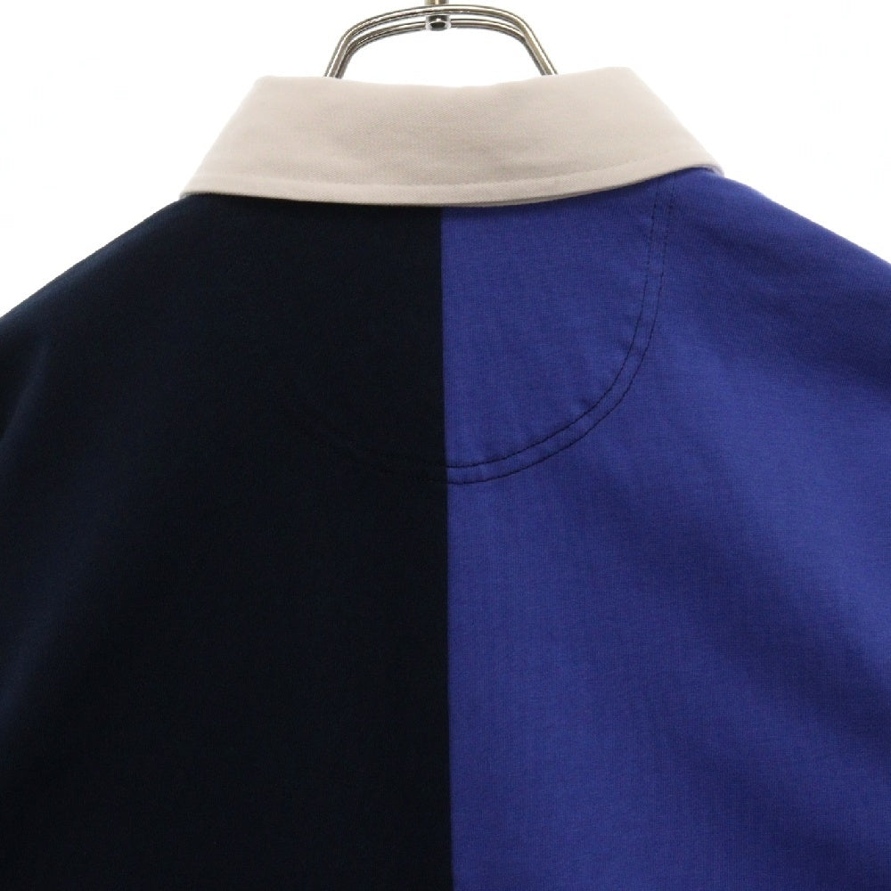 Palace Skateboards(パレススケートボーズ) SHISTLE RUGBY シスルロゴエンブロイダリー 長袖ラグビーシャツ ブルー/ネイビー 27ES008