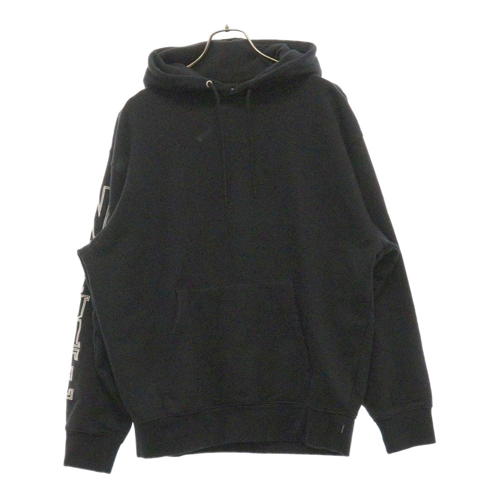 SUPREME(シュプリーム) 24SS ×NIKE Hooded Sweatshirt ナイキ アームロゴプリント スウェットプルオーバーパーカー ブラック FQ0759-063