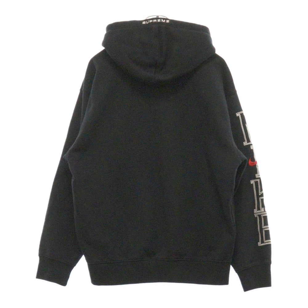 SUPREME(シュプリーム) 24SS ×NIKE Hooded Sweatshirt ナイキ アームロゴプリント スウェットプルオーバーパーカー ブラック FQ0759-063