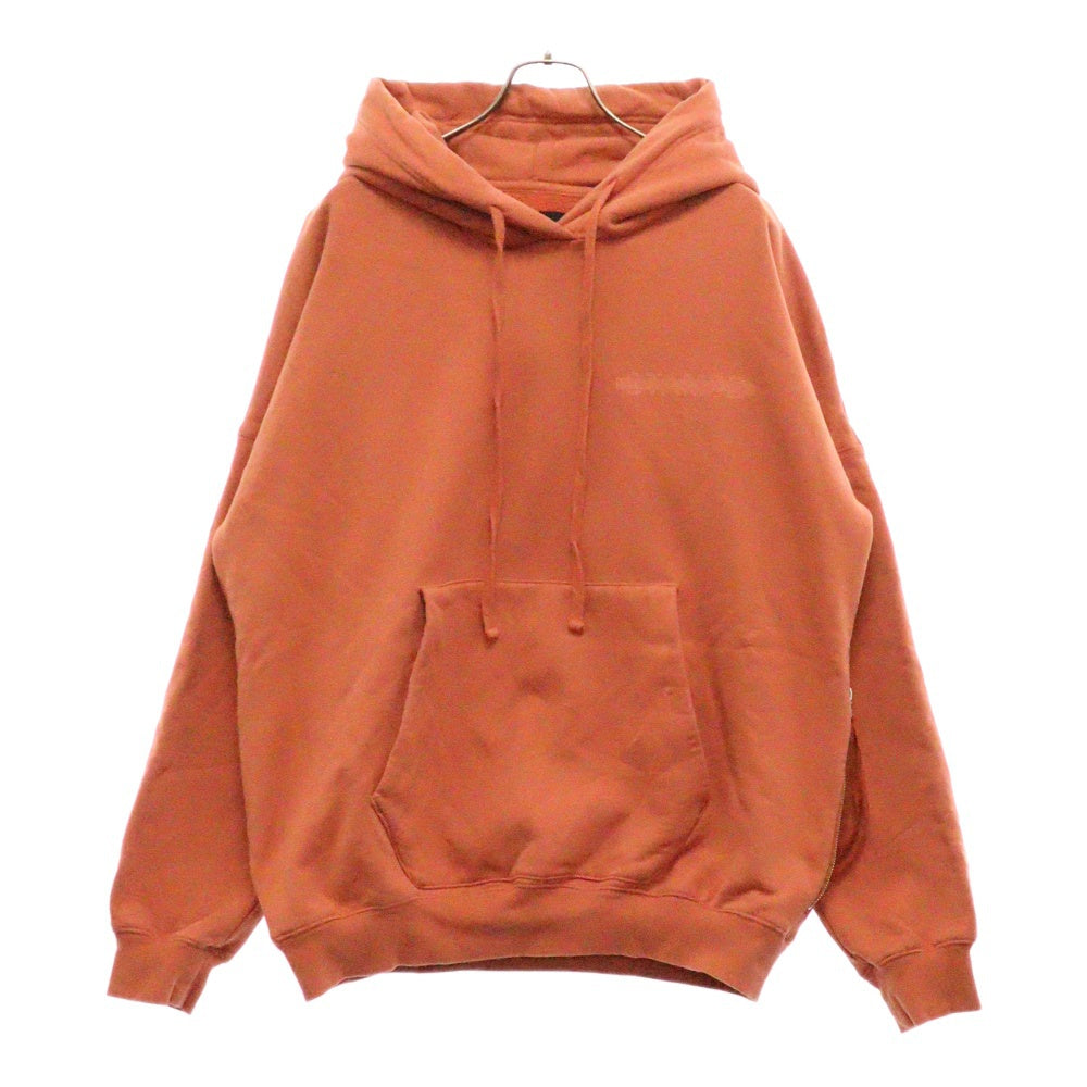 STAMPD(スタンプド) 17AW BASE HOODIE フロントロゴプリント サイドZIP オーバーサイズ スウェット プルオーバーパーカー オレンジ