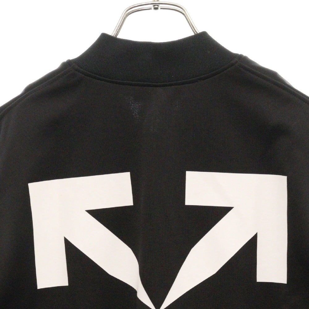 OFF-WHITE(オフホワイト) SLIM-FIT LOGOPRINT JERSEY TRACKJACKET スリムフィット 両面アロープリント ジャージー トラックジャケット ブラック OMBD037C99FAB002