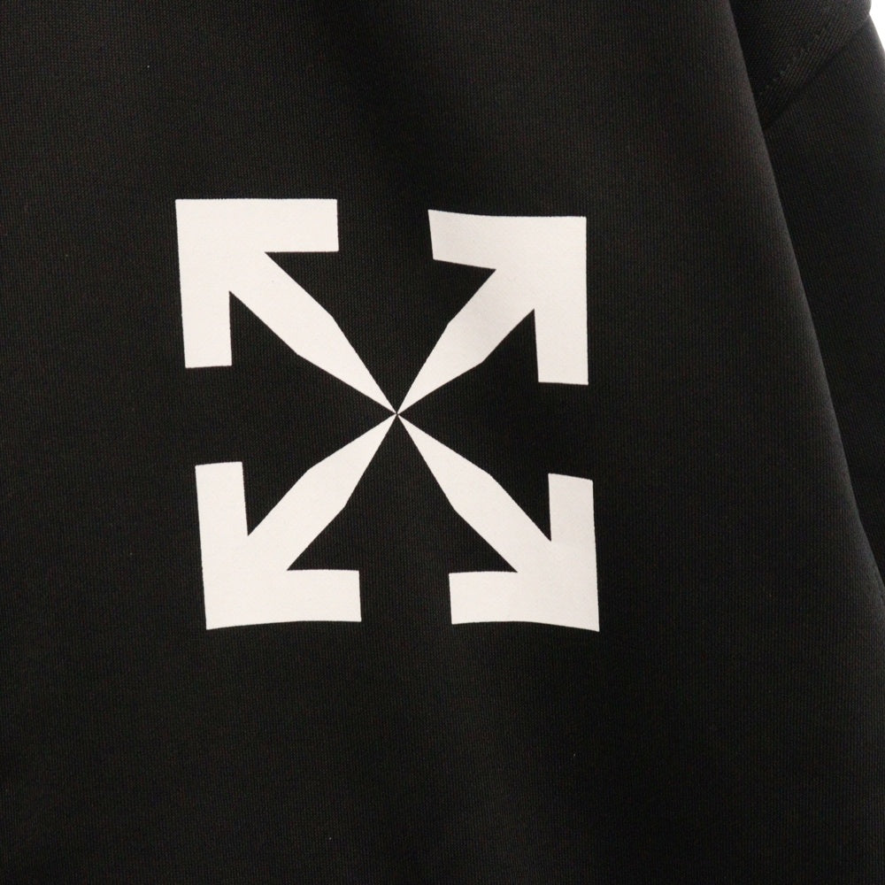 OFF-WHITE(オフホワイト) SLIM-FIT LOGOPRINT JERSEY TRACKJACKET スリムフィット 両面アロープリント ジャージー トラックジャケット ブラック OMBD037C99FAB002