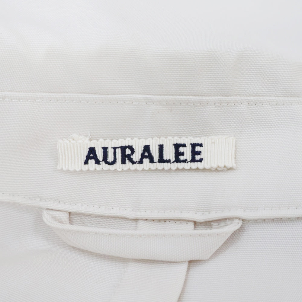 AURALEE(オーラリー) 21SS WOOL MAX CANVAS CHAMBRAY SOUTIEN COLLAR COAT ウール マックス キャンバス シャンブレー ステンカラー コート ホワイト A21SC01WC