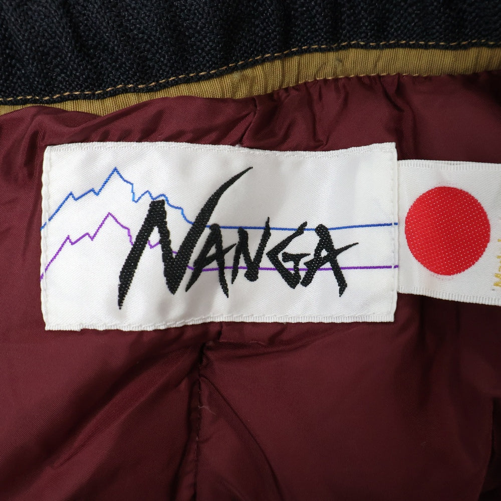 NANGA(ナンガ) 裾ジップ ナイロン ダウン パンツ ベージュ