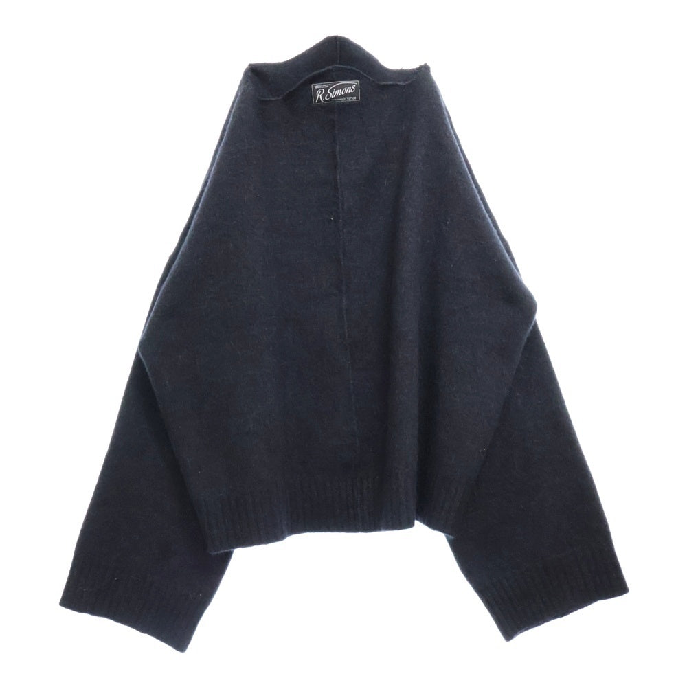 RAF SIMONS(ラフシモンズ) 22SS Oversized Knitted Jumper ロゴパッチ オーバーサイズ ウールニット セーター ダークグレー 212M84050002
