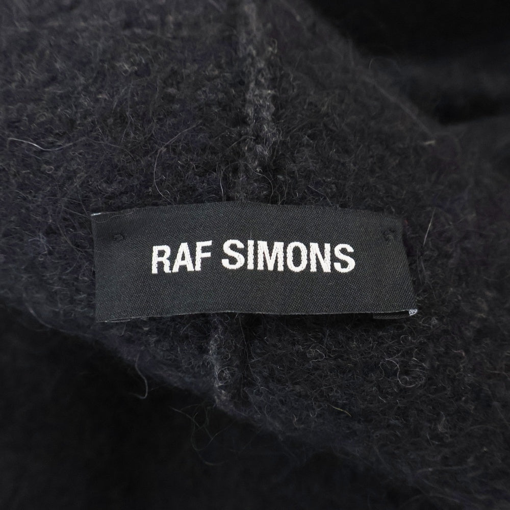 RAF SIMONS(ラフシモンズ) 22SS Oversized Knitted Jumper ロゴパッチ オーバーサイズ ウールニット セーター ダークグレー 212M84050002