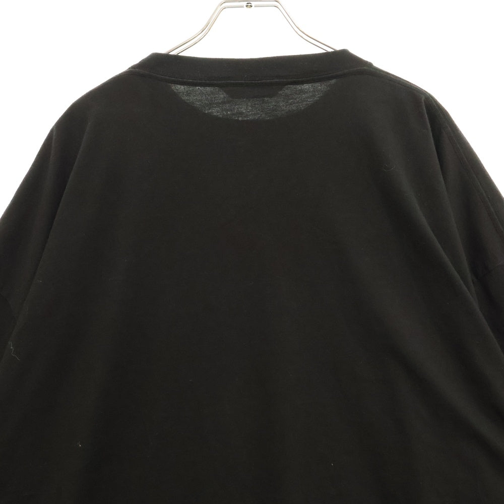 BALENCIAGA(バレンシアガ) 21SS マルチロゴプリント クルーネック 長袖Tシャツ カットソー ブラック 641667 TJVI3