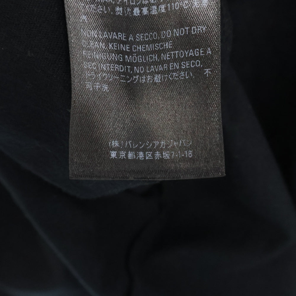 BALENCIAGA(バレンシアガ) 21SS マルチロゴプリント クルーネック 長袖Tシャツ カットソー ブラック 641667 TJVI3
