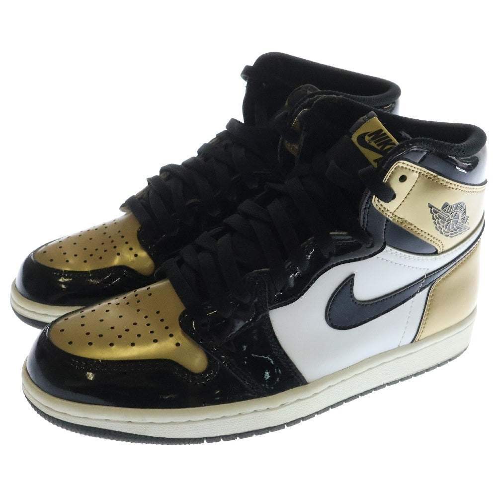 NIKE(ナイキ) AIR JORDAN 1 RETRO HIGH OG NRG GOLD TOE エアジョーダン1 ゴールドトゥ ハイカットスニーカー ゴールド/ブラック/ホワイト US8.5/26.5cm 861428-007