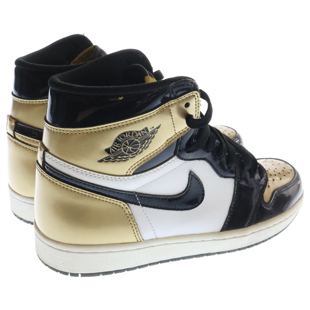 NIKE(ナイキ) AIR JORDAN 1 RETRO HIGH OG NRG GOLD TOE エアジョーダン1 ゴールドトゥ ハイカットスニーカー ゴールド/ブラック/ホワイト US8.5/26.5cm 861428-007