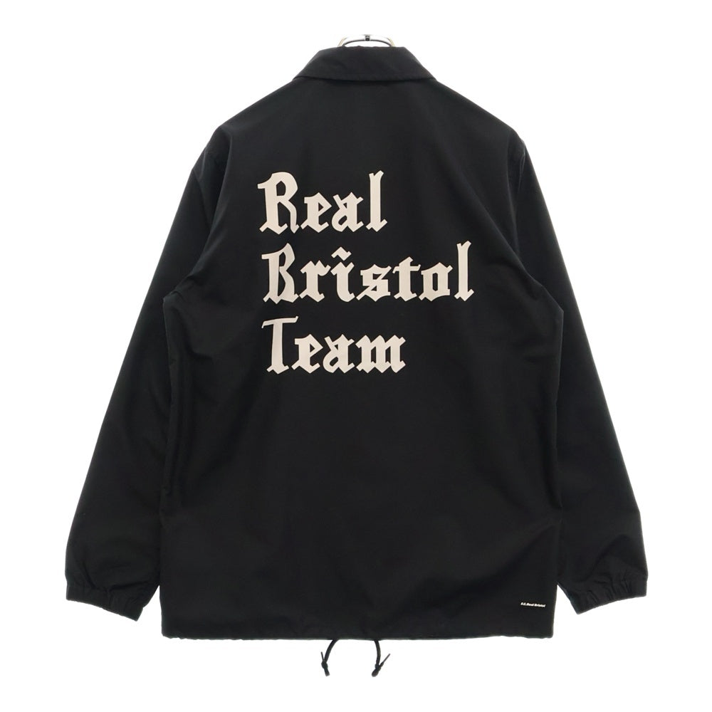 F.C.R.B./F.C.Real Bristol/FCRB(エフシーアールビー/エフシーレアルブリストル) 18AW SUPPORTER WINDBREAKER サポーター ウィンド ブレーカー ロゴプリント コーチジャケット ブラック FCRB-189066