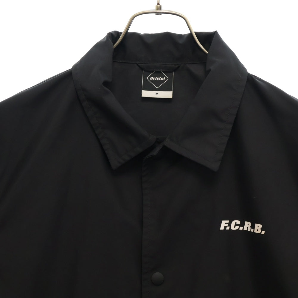 F.C.R.B./F.C.Real Bristol/FCRB(エフシーアールビー/エフシーレアルブリストル) 18AW SUPPORTER WINDBREAKER サポーター ウィンド ブレーカー ロゴプリント コーチジャケット ブラック FCRB-189066
