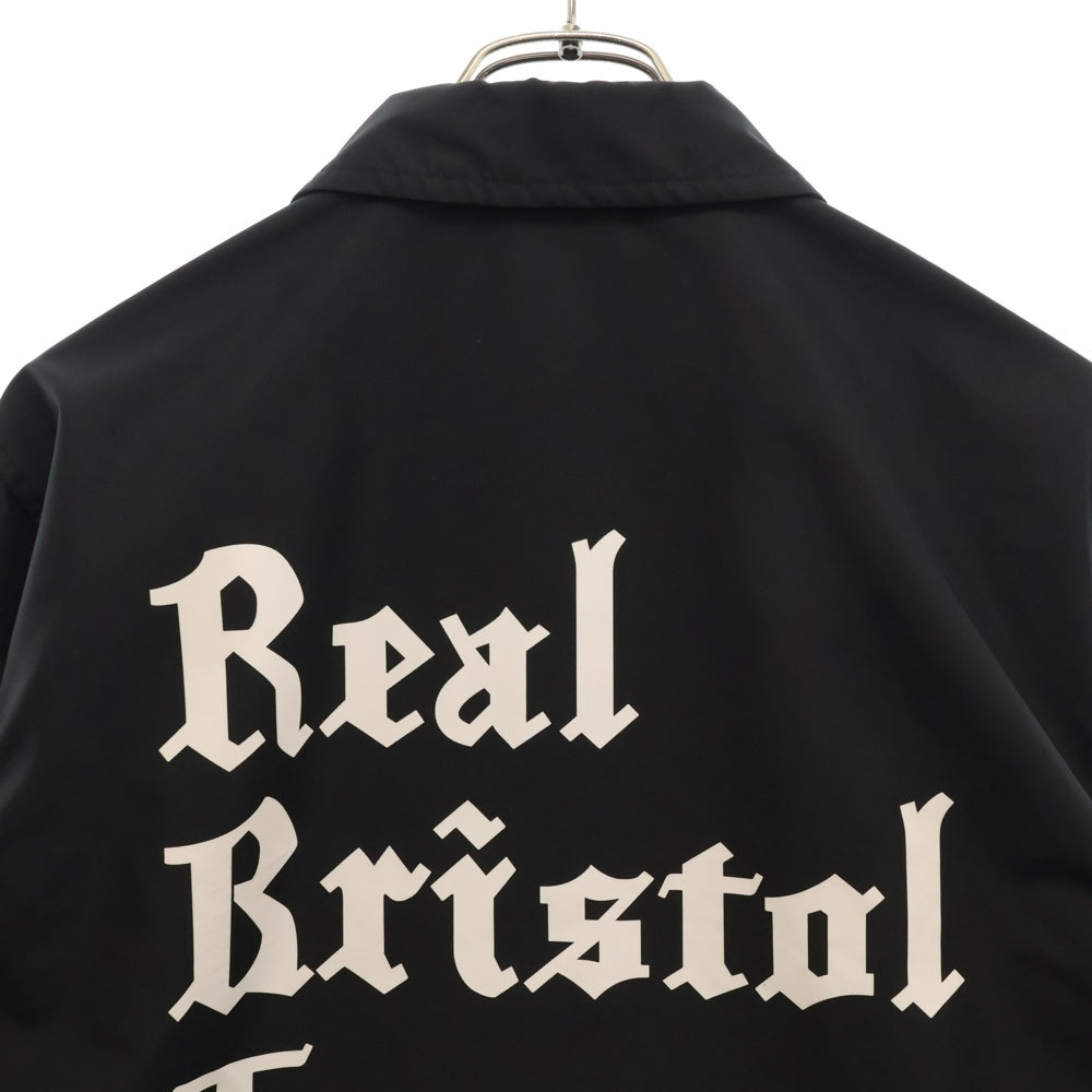 F.C.R.B./F.C.Real Bristol/FCRB(エフシーアールビー/エフシーレアルブリストル) 18AW SUPPORTER WINDBREAKER サポーター ウィンド ブレーカー ロゴプリント コーチジャケット ブラック FCRB-189066