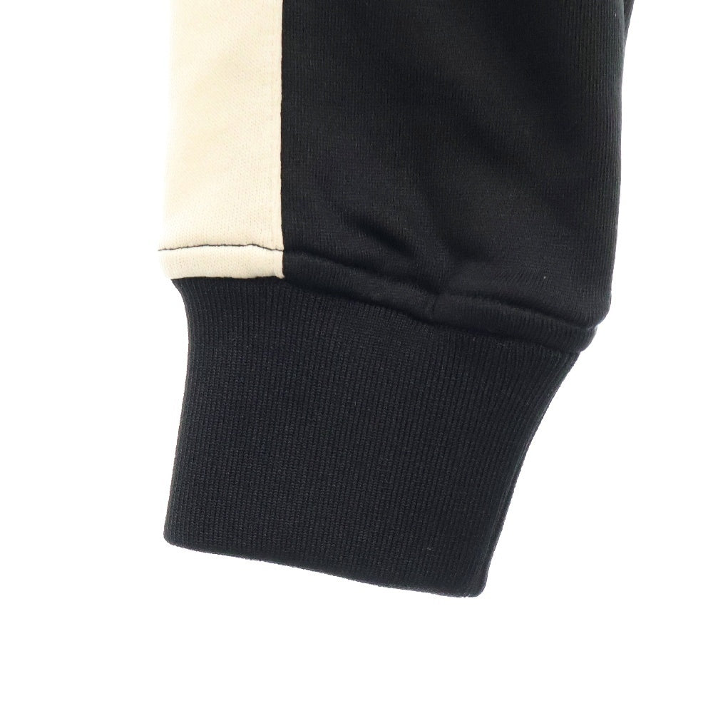 KITH(キス) W ARBOR HOODED TRACK JACKET 胸ロゴ刺繍 サイドライン ジップアップスウェットパーカー フーディー ブラック レディース 25-011-0611-0002-1-0