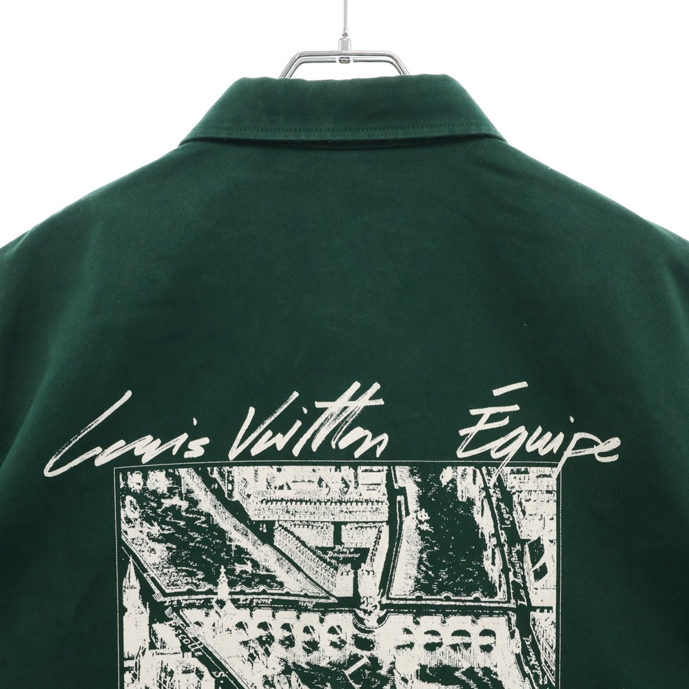 LOUIS VUITTON(ルイヴィトン) 20SS UNIFORMS Virgil Abloh ユニフォーム ヴァージル アブロー バックプリント スタッフ 半袖シャツ グリーン USH04 G1 76085