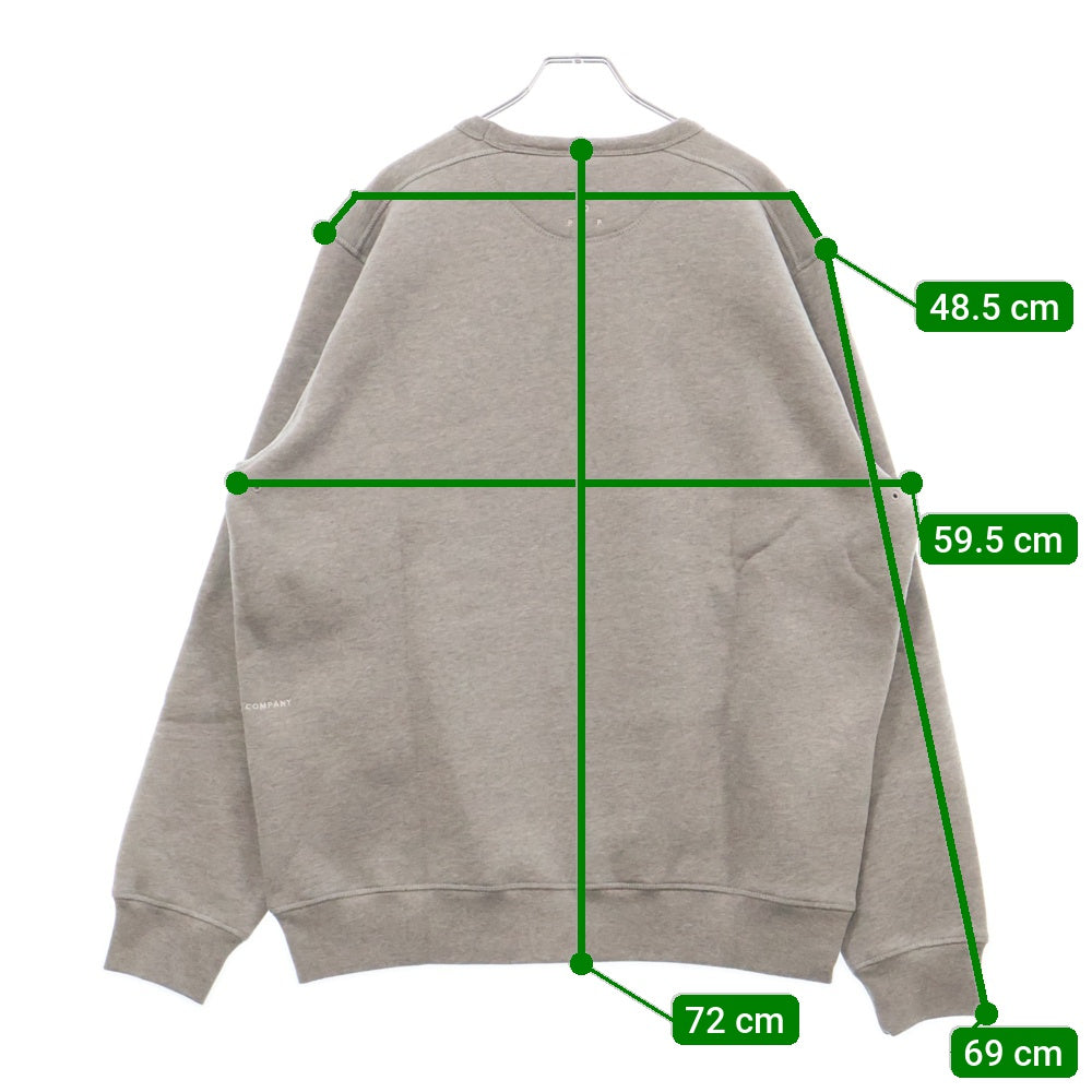 POP TRADING COMPANY(ポップトレーディングカンパニー) 25SS ARCH CREWNECK SWEAT アーチロゴ スウェット トレーナー ライトグレー