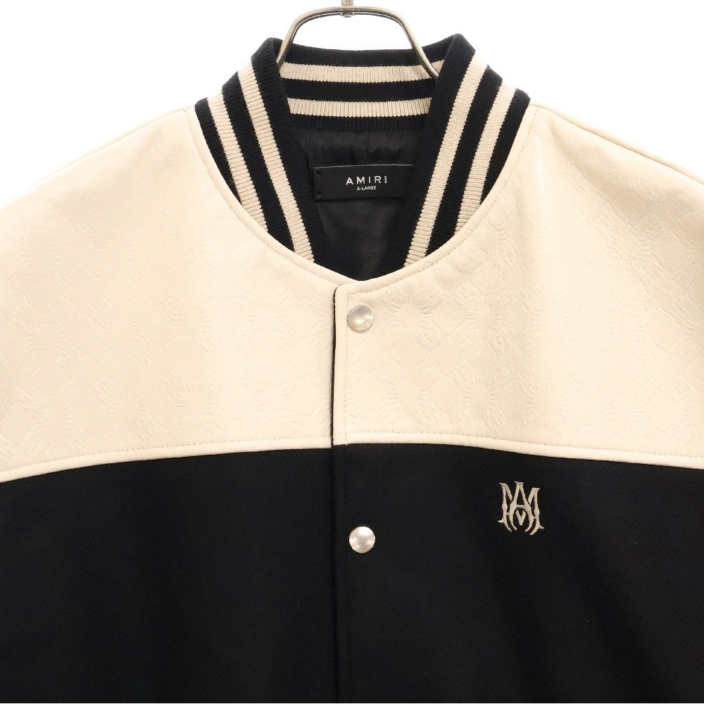 AMIRI(アミリ) 24AW MA QUAD BOMBER JACKET エムエークワッド ボンバージャケット ブラック/ホワイト SRAMOUVY1011SMRWLB3