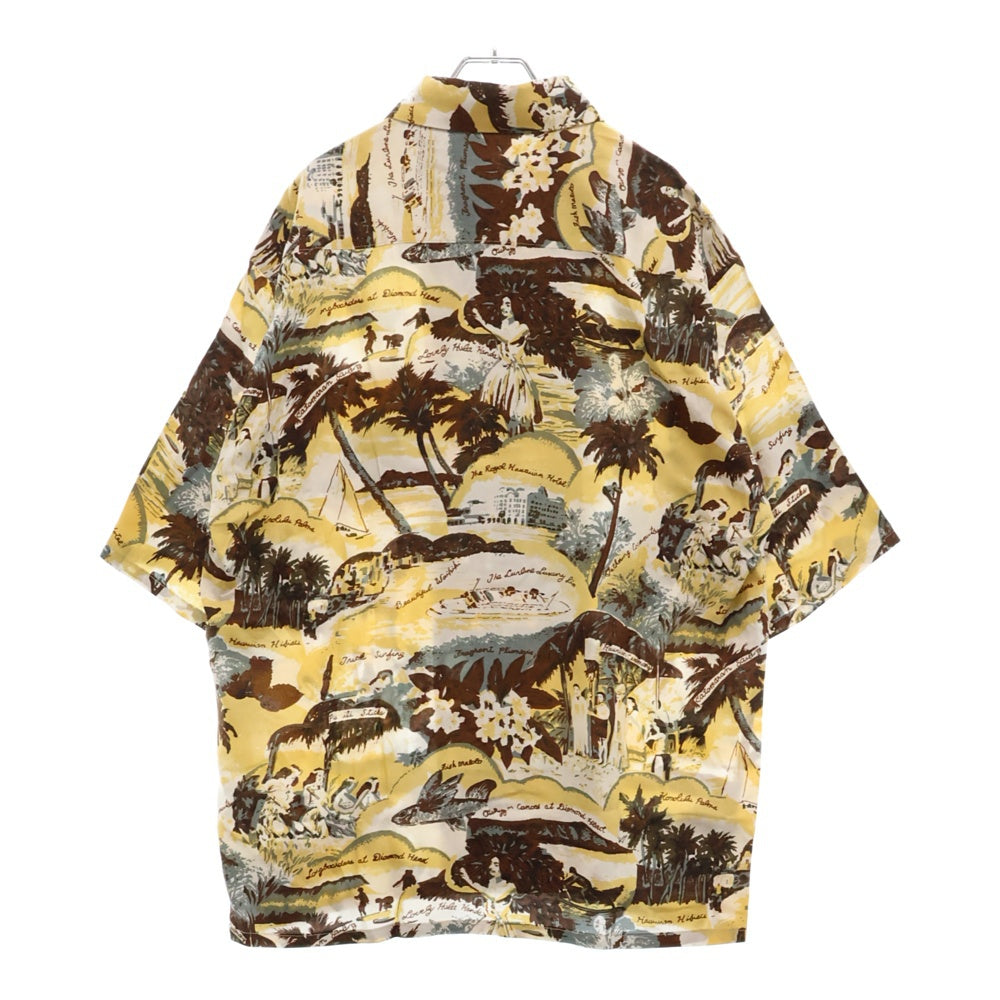 ANDFAMILYS(アンドファミリー) 24SS HAWAIIAN SHIRTS 総柄 ハワイアン 半袖シャツ イエロー SHS2405778