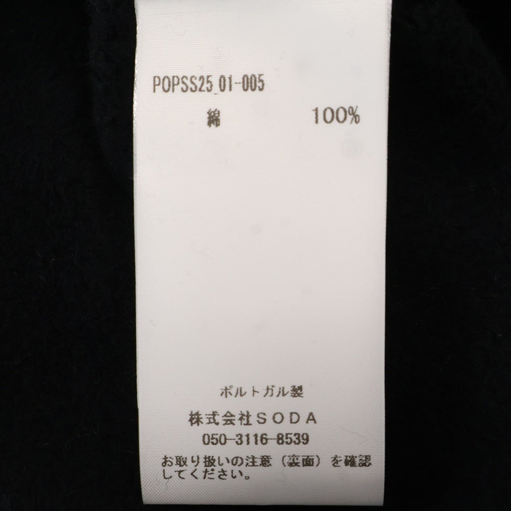 POP TRADING COMPANY(ポップトレーディングカンパニー) 25SS ARCH HOODED SWEAT アーチロゴ プルオーバー フーディー スウェット パーカー ブラック
