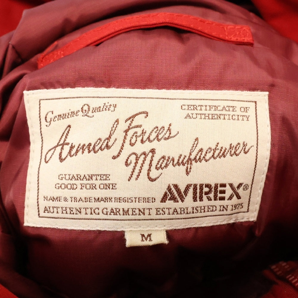 AVIREX(アヴィレックス) MILITARY FUNCTION DOWN ミリタリーファンクション フーデッド ダウンジャケット レッド 6182198