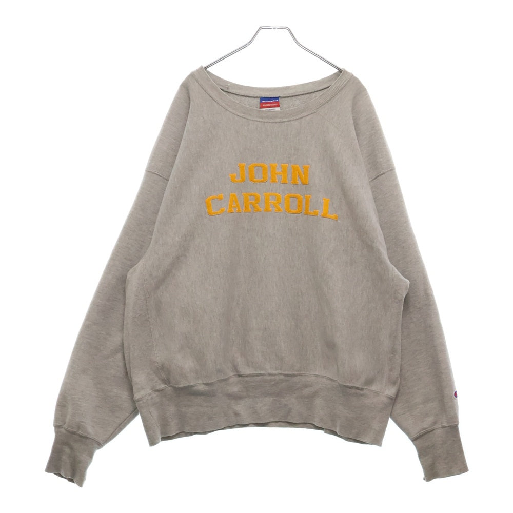 CHAMPION(チャンピオン) 90S VINTAGE REVERSE WEAVE JOHN CARROLL リバースウィーブ クルーネックスウェットトレーナー グレー/イエロー