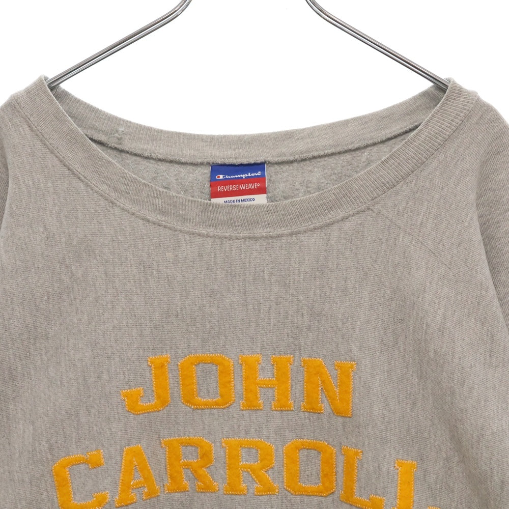 CHAMPION(チャンピオン) 90S VINTAGE REVERSE WEAVE JOHN CARROLL リバースウィーブ クルーネックスウェットトレーナー グレー/イエロー