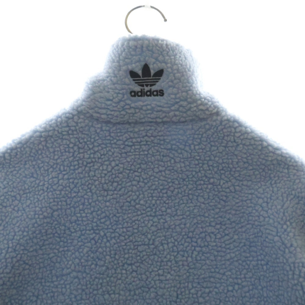 adidas(アディダス) AMBIENTSKY フロントトレフォイルロゴ ジップアップフリースジャケット ブルー HC0327