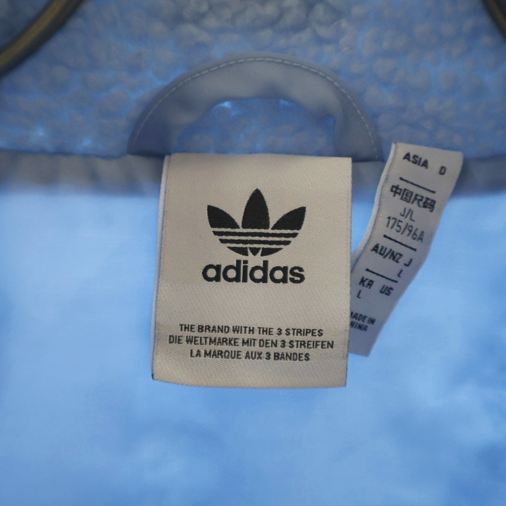 adidas(アディダス) AMBIENTSKY フロントトレフォイルロゴ ジップアップフリースジャケット ブルー HC0327