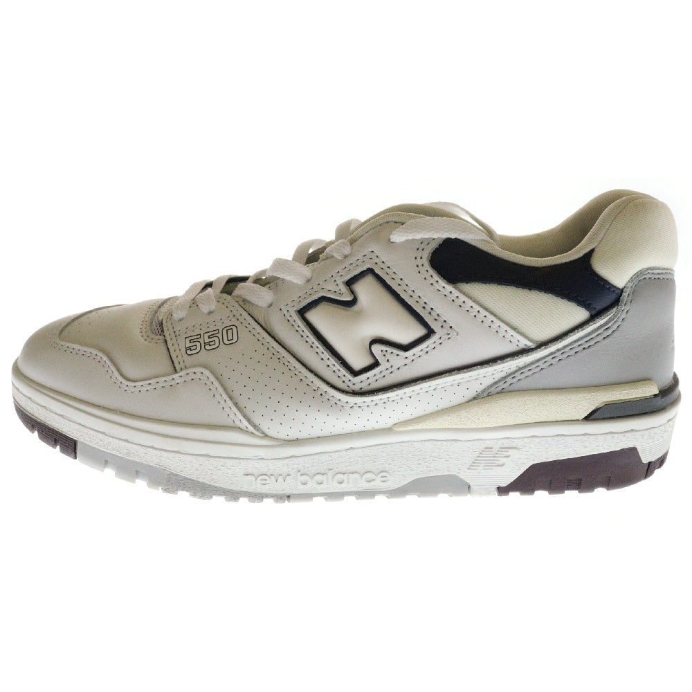 New Balance(ニューバランス) BB550PWB フルグレインレザー ローカットスニーカー ホワイト US10.5/28.5cm