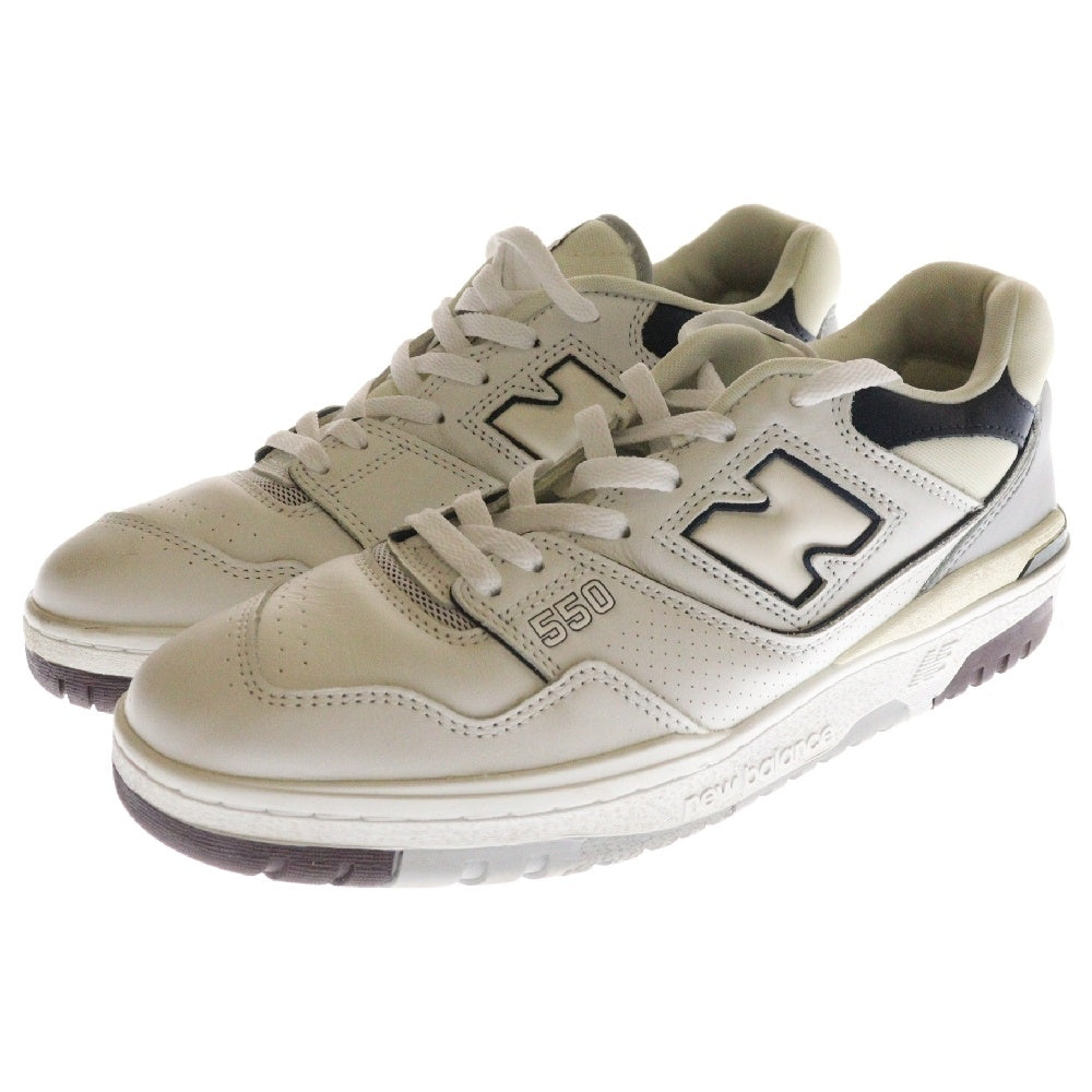 New Balance(ニューバランス) BB550PWB フルグレインレザー ローカットスニーカー ホワイト US10.5/28.5cm