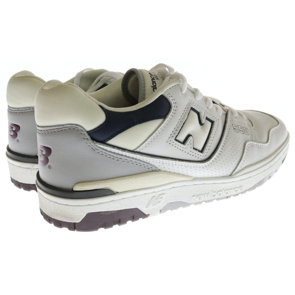 New Balance(ニューバランス) BB550PWB フルグレインレザー ローカットスニーカー ホワイト US10.5/28.5cm
