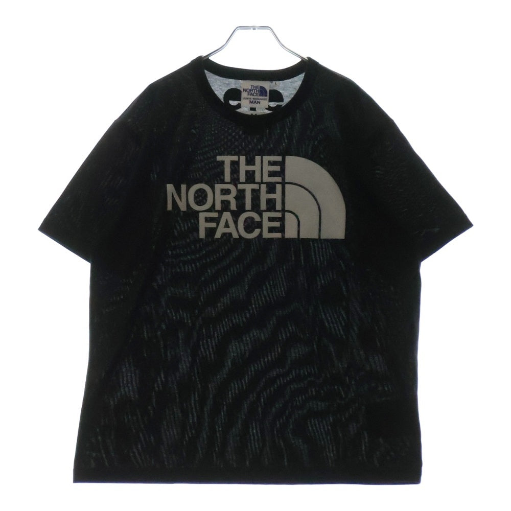 eYe COMME des GARCONS JUNYA WATANABE MAN(アイ コム デ ギャルソン ジュンヤ ワタナベ マン) 23SS AD2022 × THE NORTH FACE ザノースフェイス ロゴ プリント 半袖Tシャツ WK‐T904