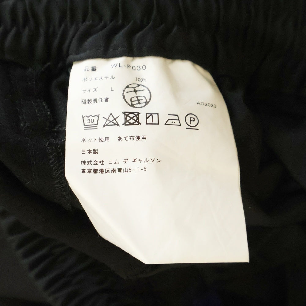 JUNYA WATANABE COMME des GARCONS(ジュンヤワタナベ コムデギャルソン) 23AW AD2023 エステルギャバ サイドライン イージーパンツ ブラック WL-P030