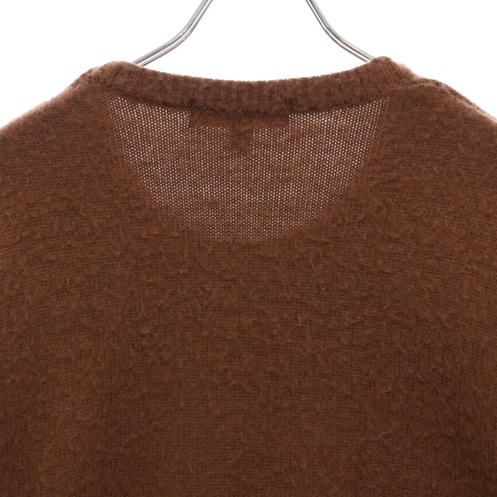 SUPREME(シュプリーム) 23AW Pilled Sweater ウール混 フロントロゴ ピルド ニット セーター ブラウン