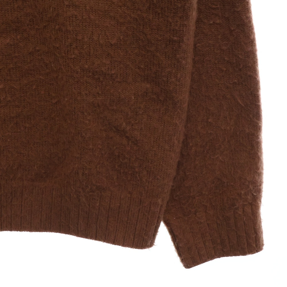SUPREME(シュプリーム) 23AW Pilled Sweater ウール混 フロントロゴ ピルド ニット セーター ブラウン
