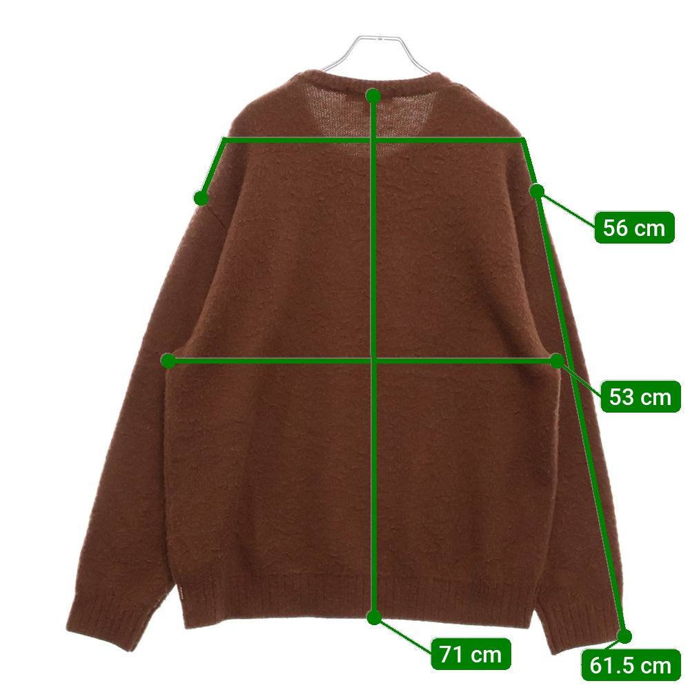 SUPREME(シュプリーム) 23AW Pilled Sweater ウール混 フロントロゴ ピルド ニット セーター ブラウン
