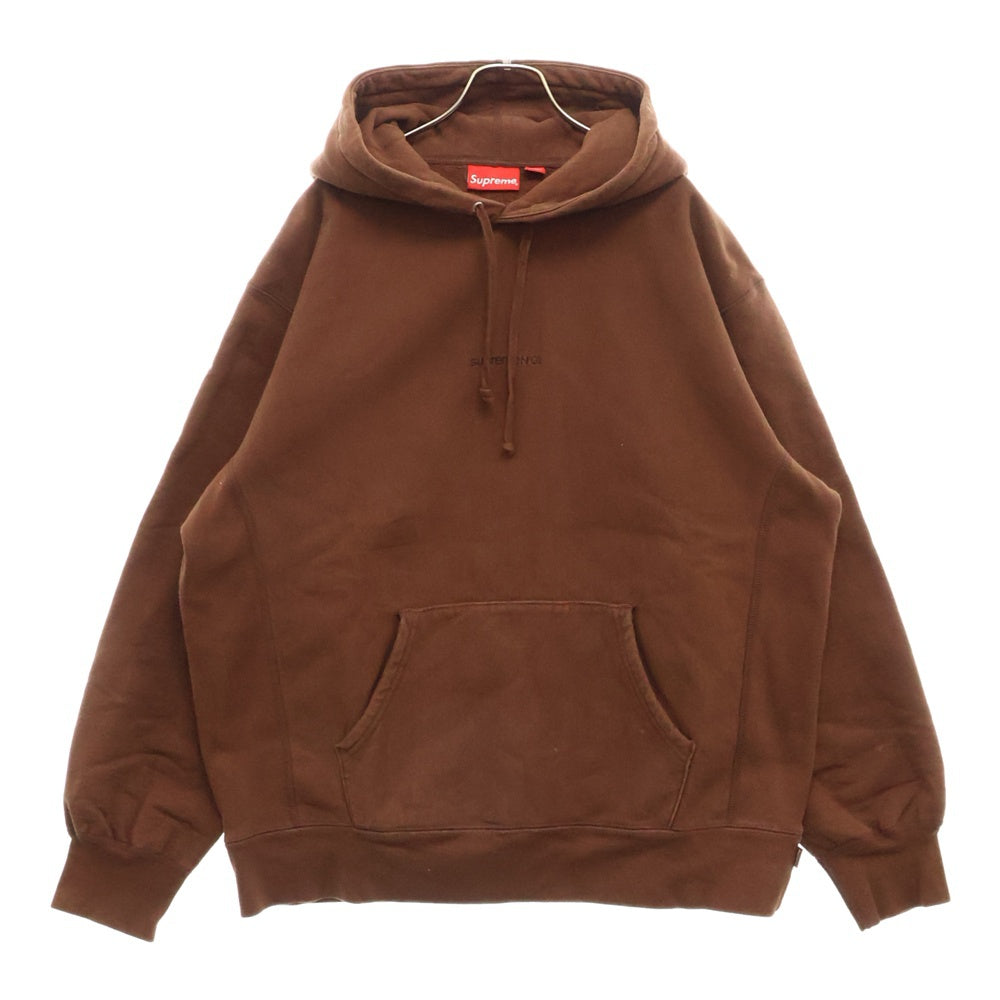 SUPREME(シュプリーム) 21AW Number One Hooded Sweatshirt ナンバーワン ロゴ刺繍 プルオーバースウェットパーカー フーディー ブラウン