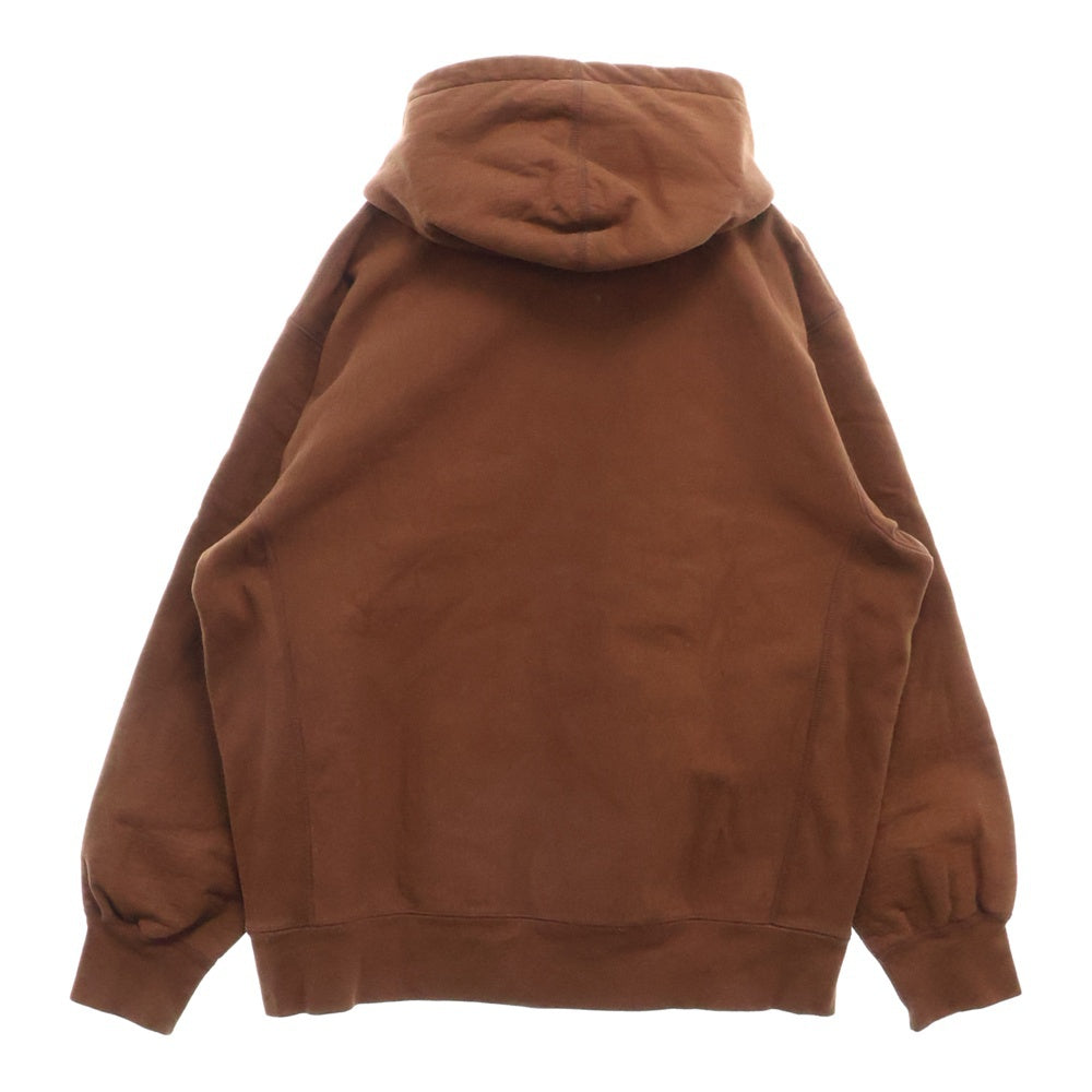SUPREME(シュプリーム) 21AW Number One Hooded Sweatshirt ナンバーワン ロゴ刺繍 プルオーバースウェットパーカー フーディー ブラウン