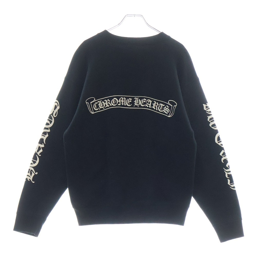 CHROME HEARTS(クロムハーツ) OLD SWT SHRT CREWNECK オールドモデル ロゴプリント クルーネック プルオーバースウェットトレーナー ブラック