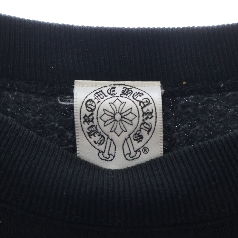 CHROME HEARTS(クロムハーツ) OLD SWT SHRT CREWNECK オールドモデル ロゴプリント クルーネック プルオーバースウェットトレーナー ブラック