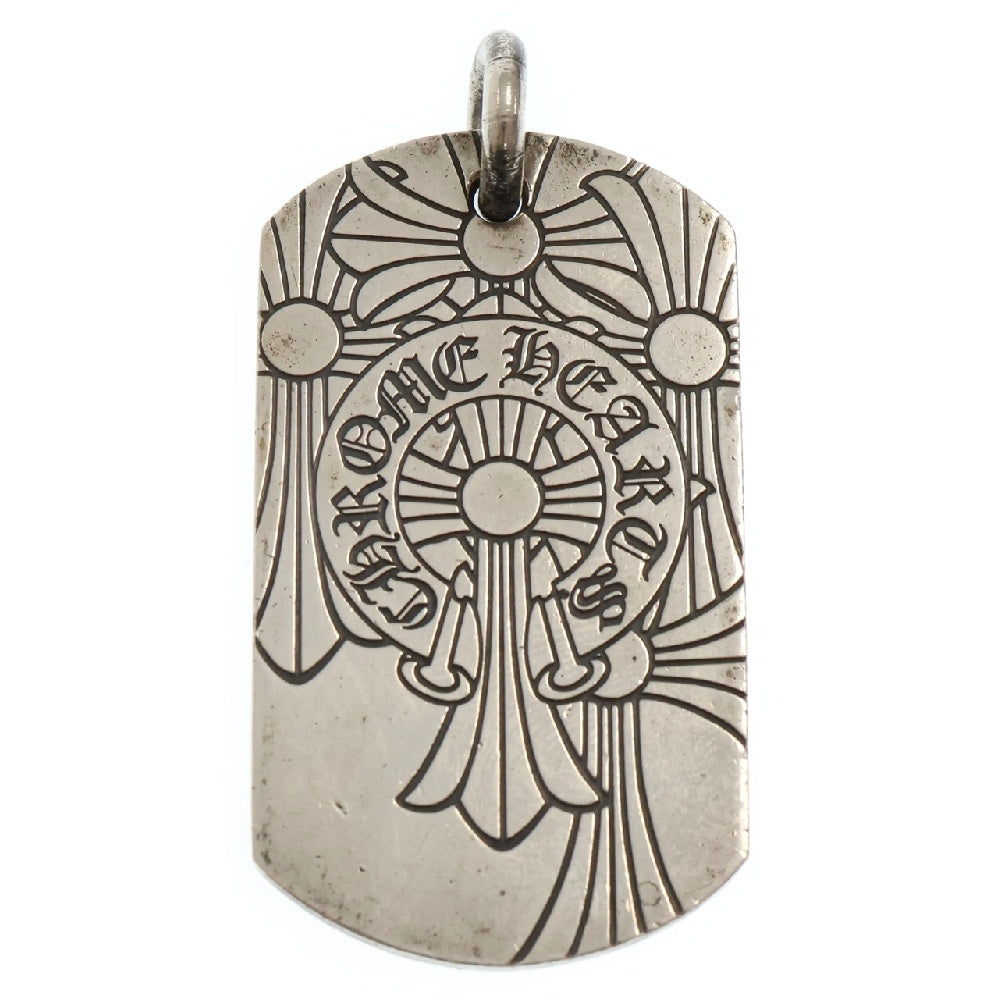 CHROME HEARTS(クロムハーツ) D TAG LRG GOD BLESS ゴッドブレスドッグタグ ラージドッグタグネックレストップ シルバー