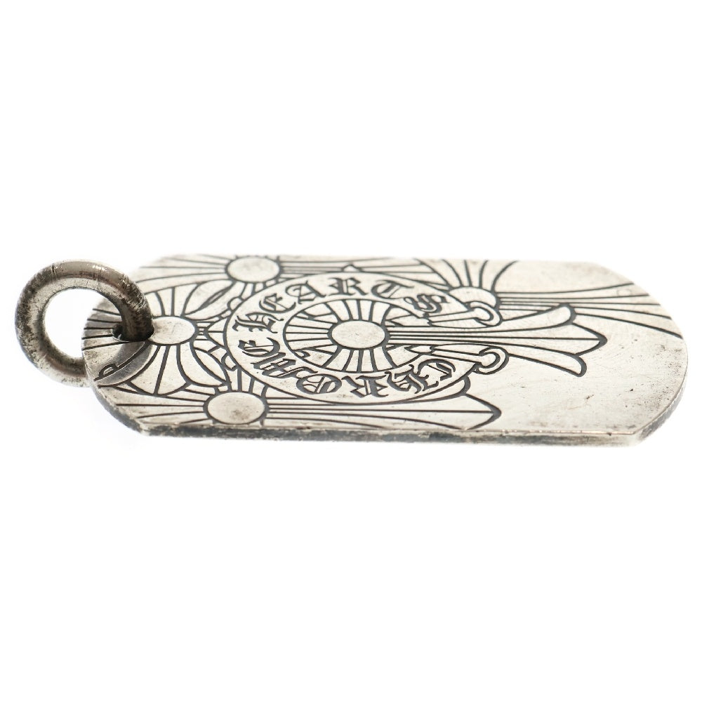 CHROME HEARTS(クロムハーツ) D TAG LRG GOD BLESS ゴッドブレスドッグタグ ラージドッグタグネックレストップ シルバー