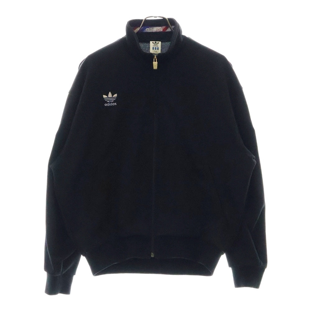 adidas(アディダス) 80S~90S デサント社製 ロゴ刺繍ジップアップトラックジャケット ブラック ATS-305