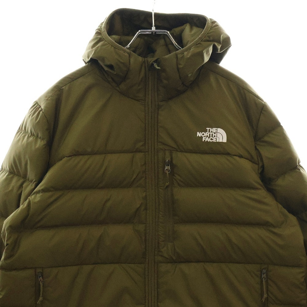THE NORTH FACE(ザノースフェイス) ACONCAGUA2 アコンカグア フロントロゴ刺繍 フーデッド ダウンジャケット カーキ NF0A4R26