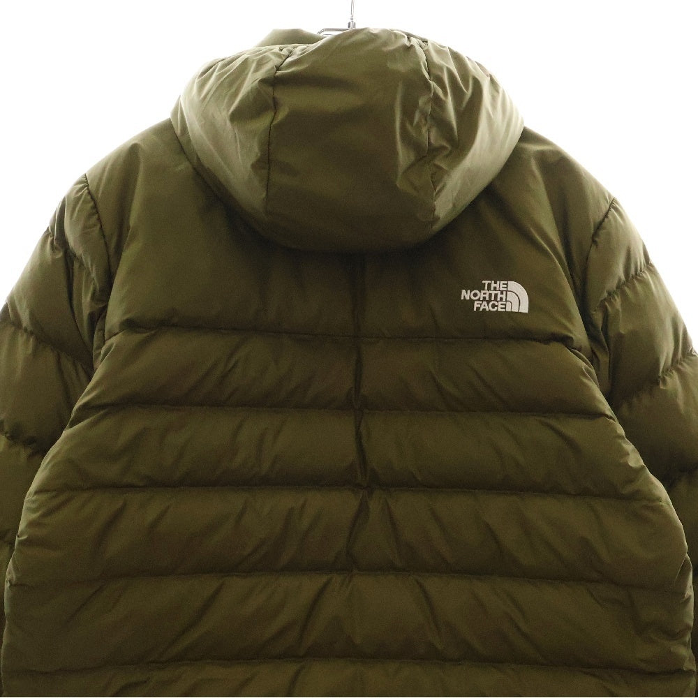 THE NORTH FACE(ザノースフェイス) ACONCAGUA2 アコンカグア フロントロゴ刺繍 フーデッド ダウンジャケット カーキ NF0A4R26