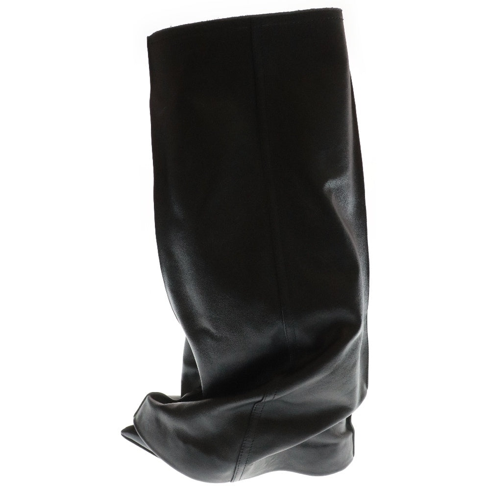 Sacai(サカイ) 24AW LEATHER PANTS MEDIUM BOOTS レザーパンツミディアムブーツ ブラック レディース 24-07602