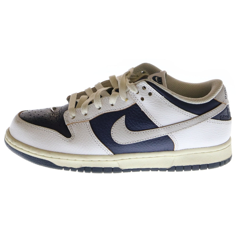 NIKE SB(ナイキエスビー) ×HUF DUNK LOW New York City ハフ ダンク ローカットスニーカー ホワイト/ネイビー レディース US6.5/24.5cm FD8775-100